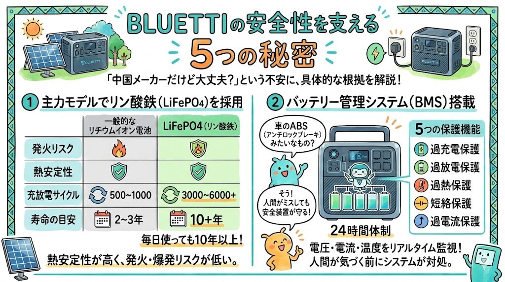 BLUETTIの安全性を支える5つの根拠