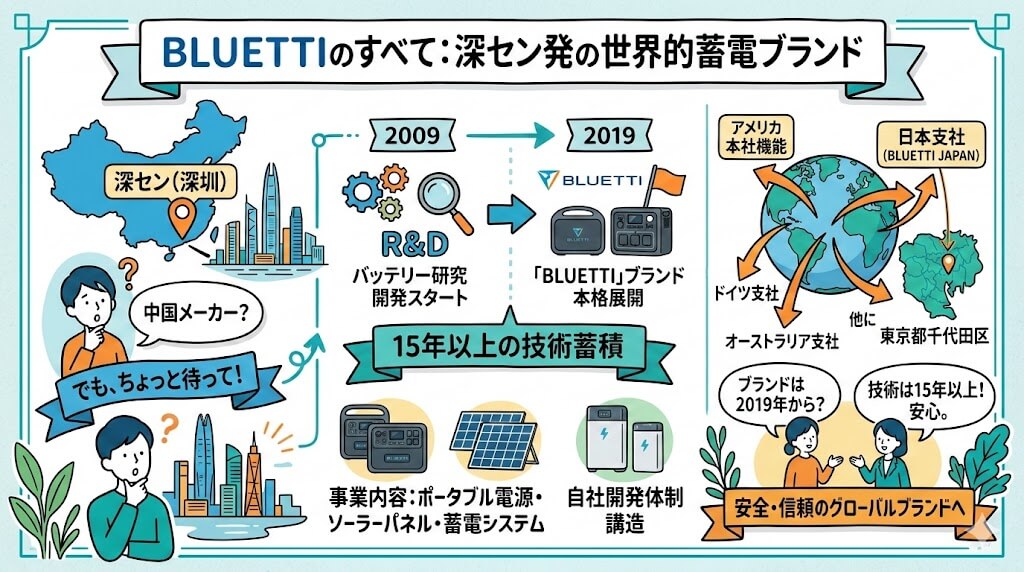 BLUETTIはどこの国のメーカー？結論から言うと「中国の深セン」