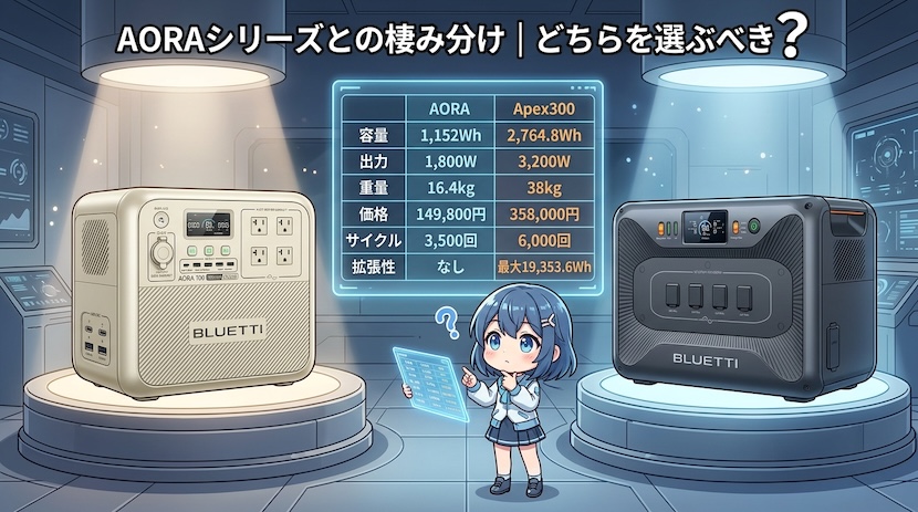 AORAシリーズとの棲み分け｜どちらを選ぶべき？