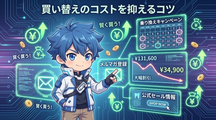 買い替えのコストを抑えるコツ