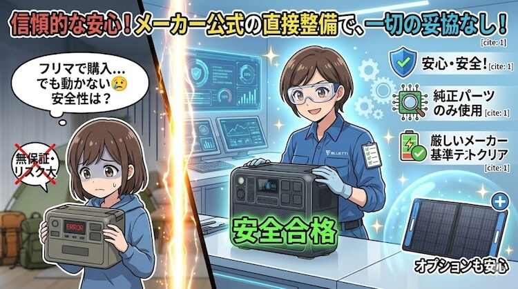 2. メーカー公式の直接整備だから安心・安全