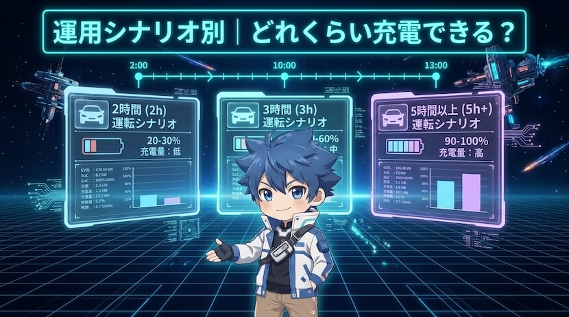 運用シミュレーション｜どれくらい充電できる？