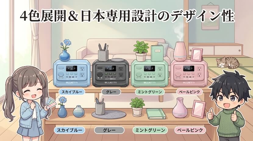 4色展開&日本専用設計のデザイン性