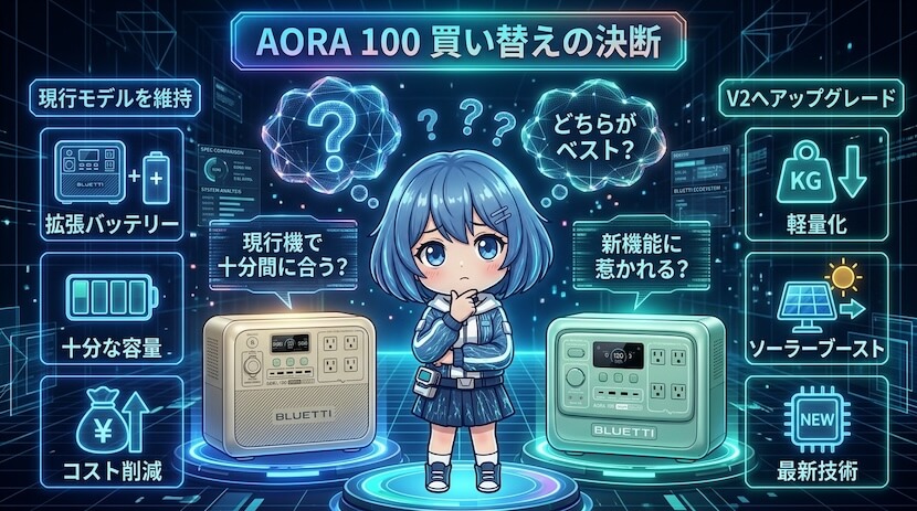 すでにAORA 100を持っている人は買い替えるべき？