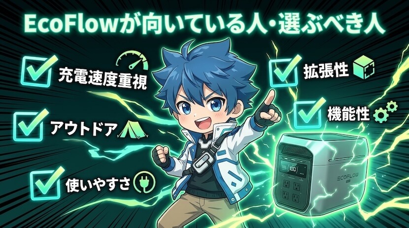 EcoFlowが向いている人・選ぶべき人