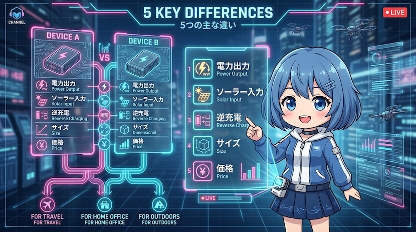 Charger1とCharger2の決定的な5つの違い