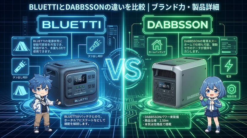 BLUETTIとDABBSSON 比較|ブランド力・製品の違い