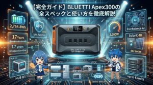【完全ガイド】BLUETTI Apex300の全スペックと使い方を徹底解説
