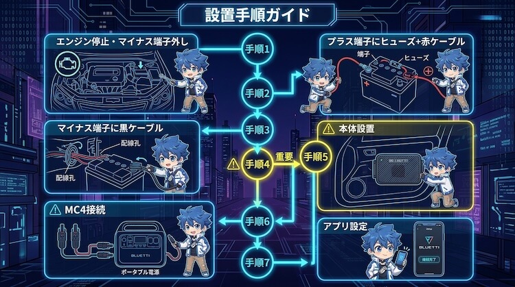 取り付けの流れ(概要)