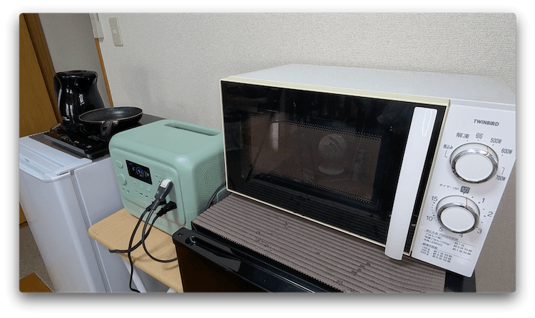 定格1,800Wで動かせる家電一覧