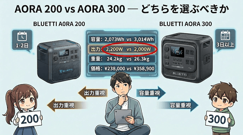AORA 200 vs AORA 300 ― どちらを選ぶべきか