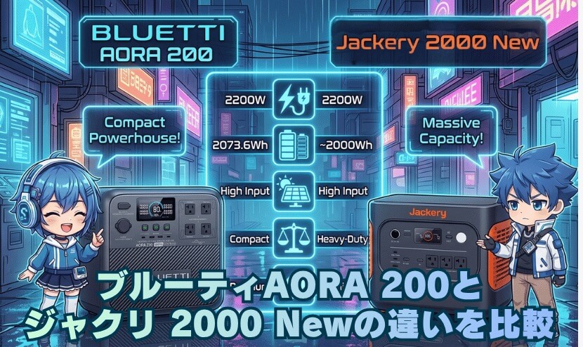 ブルーティAORA 200とジャクリ 2000 Newの違いを比較