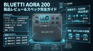 BLUETTI AORA 200 製品レビュー＆スペック完全ガイド