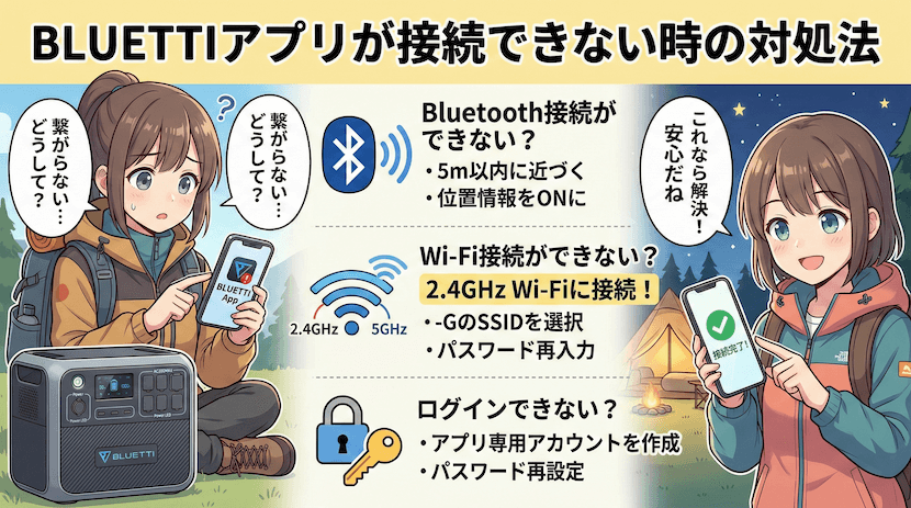 BLUETTIアプリが接続できない時の対処法