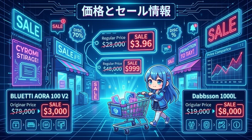 ブルーティ AORA 100 V2とダブソン 1000Lの価格・セール情報