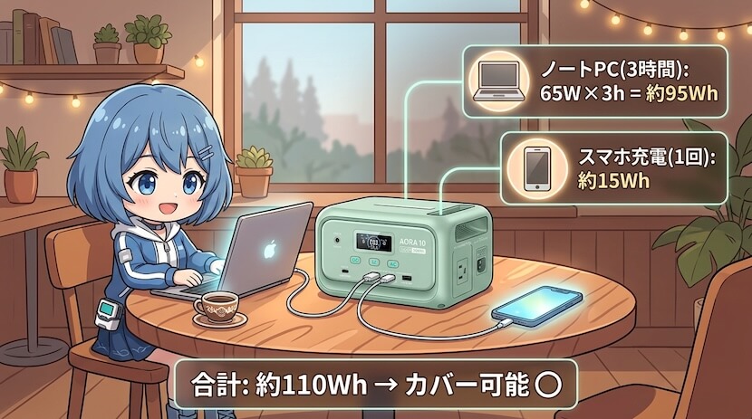 カフェ作業3〜4時間のシミュレーション