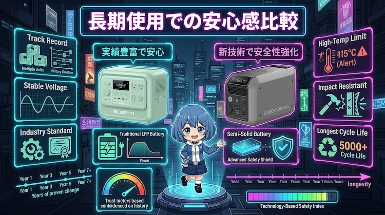 長期使用での安心感比較