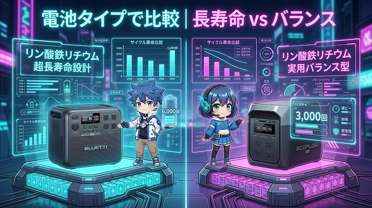 電池タイプで比較