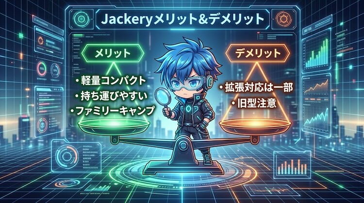 ジャクリのメリット（軽量・扱いやすさ）とデメリット