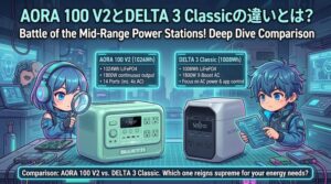 AORA100V2とDELTA3Classicの違いとは？ブルーティ/エコフロー比較
