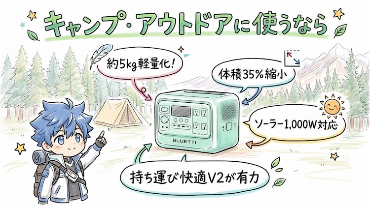 キャンプ・アウトドアに使うなら