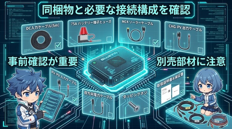まずは同梱物と必要な接続構成を確認する