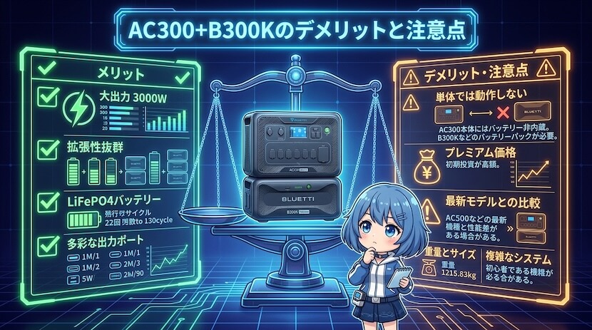 AC300＋B300Kのデメリットと注意点