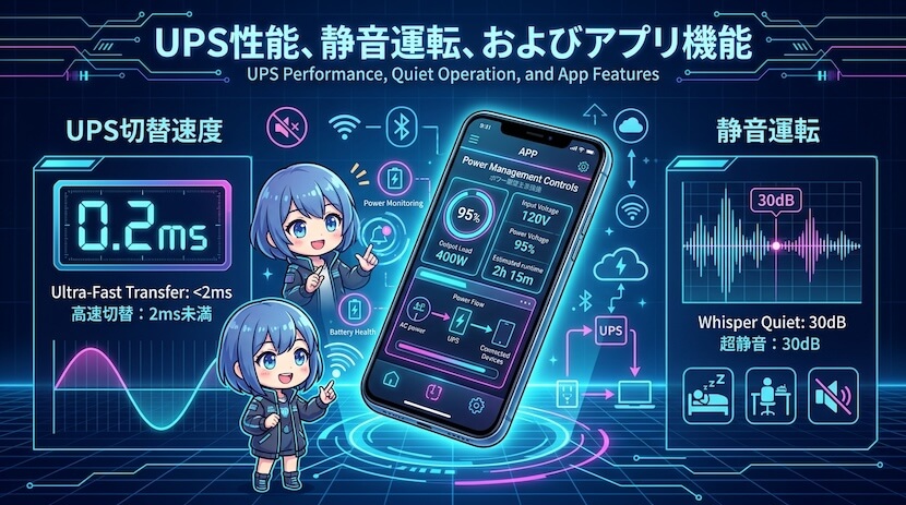 UPS性能・静音・アプリ機能の違い