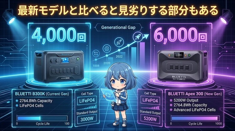 最新モデルと比べると見劣りする部分もある