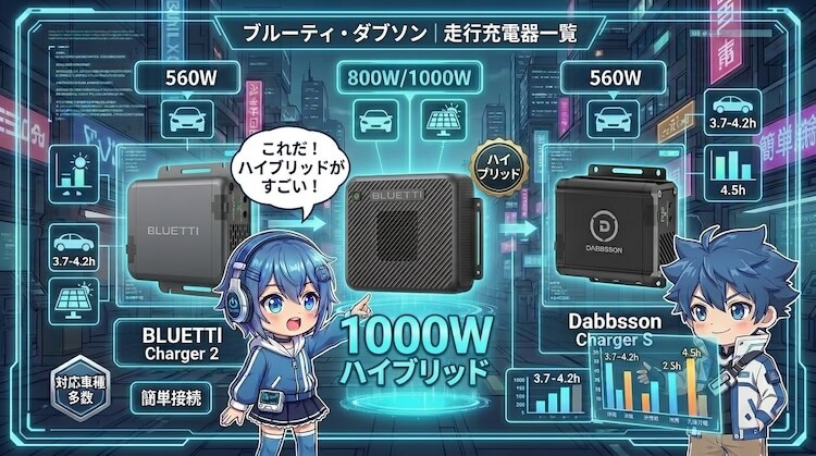 ブルーティ・ダブソン|走行充電器一覧
