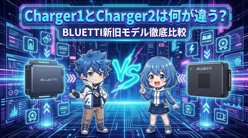 Charger1とCharger2は何が違う？｜BLUETTI新旧モデル徹底比較