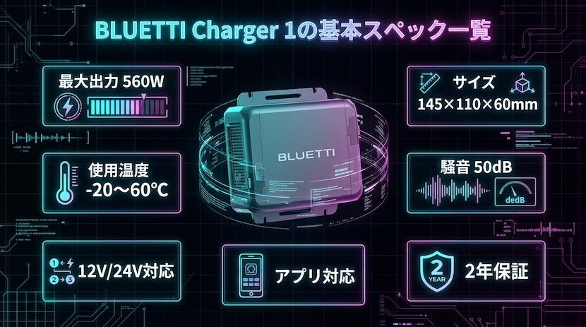 BLUETTI Charger 1の基本スペック一覧