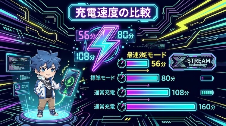 充電速度の比較｜どっちが早い？