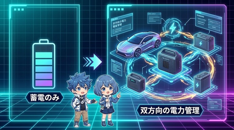 単なる「蓄電」から「双方向の電力管理」への進化