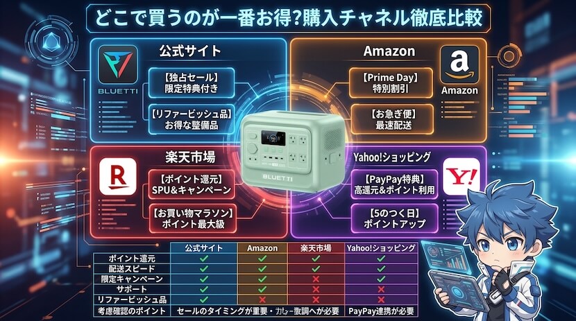 どこで買うのが一番お得?購入先の考え方