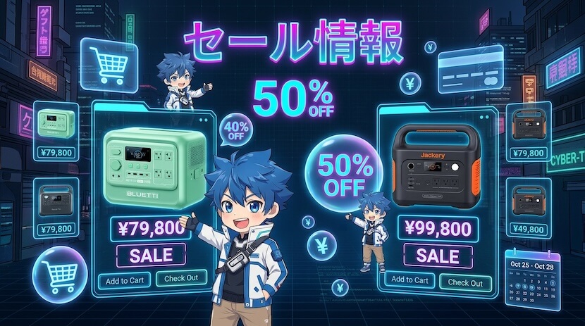 ブルーティ AORA 100 V2とJackery 1000 Newの価格・セール情報