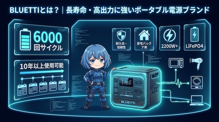 BLUETTIとは？｜長寿命・高出力に強いポータブル電源ブランド