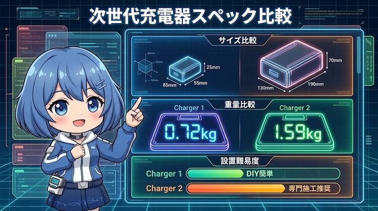 違い④｜サイズ・重量・設置の難易度