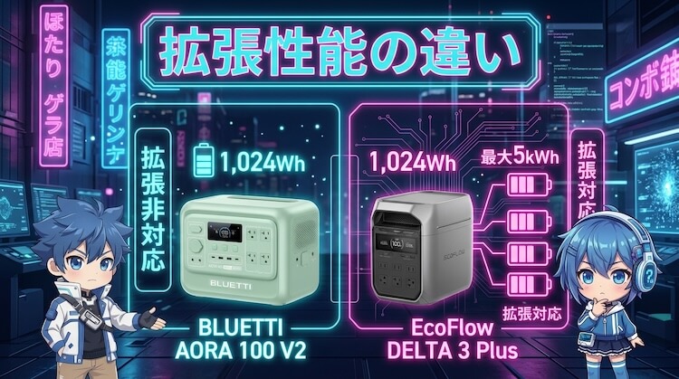 拡張性能の違い｜DELTA 3 Plusのみ対応