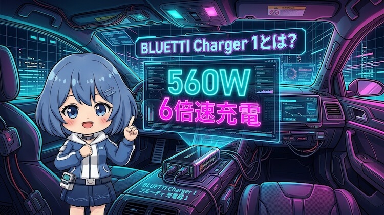 BLUETTI Charger 1とは？走行充電を効率化する専用充電器