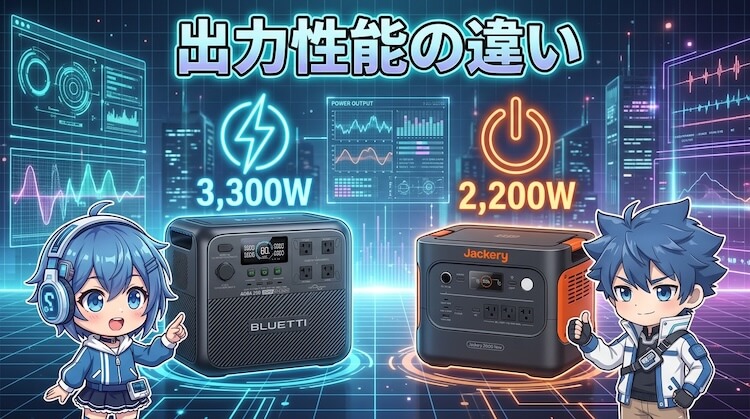 出力性能の違い|AORA 200は余裕あり、2000 Newはシンプルで扱いやすい