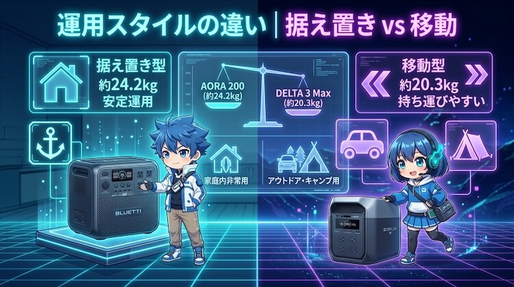 運用スタイルの違い｜安定据え置きか、動かしやすさか