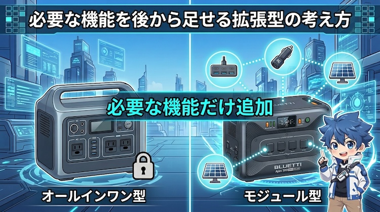 必要な機能を後から足せる拡張型の考え方