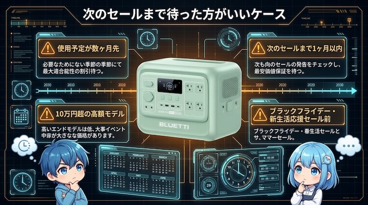 次のセールまで待った方がいいケース