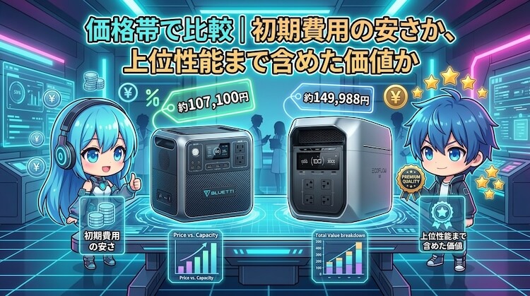 価格帯で比較｜初期費用の安さか、上位性能まで含めた価値か