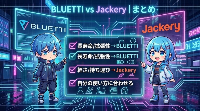 ブルーティ ジャクリ 比較 まとめ｜それぞれの特徴と選ぶべき人