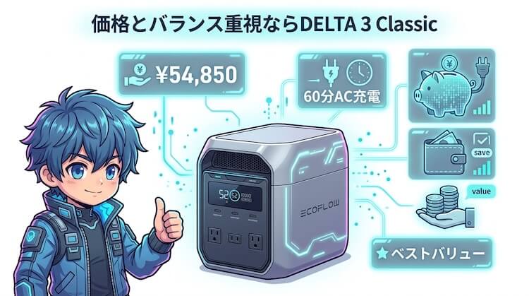 価格とバランス重視ならDELTA 3 Classic