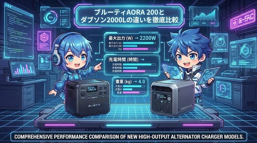 ブルーティAORA 200とダブソン2000Lの違いを徹底比較
