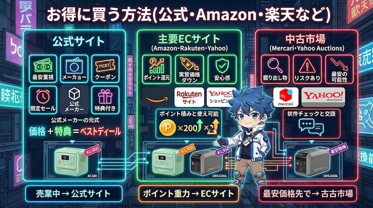 お得に買う方法（公式・Amazon・楽天など）