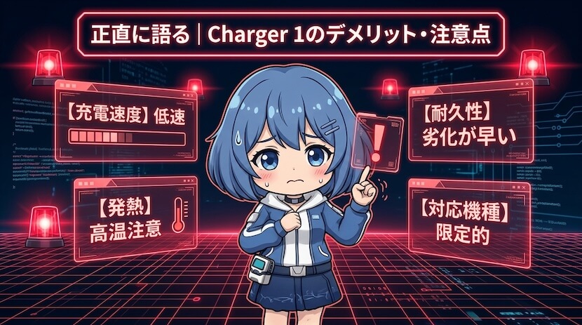 正直に語る｜Charger 1のデメリット・注意点
